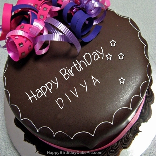 Happy Birthday Chocolate Cake For D I V Y A
