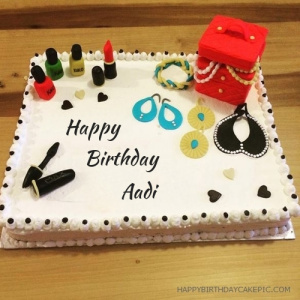 ❤️ Candles Heart Happy Birthday Cake For aadi