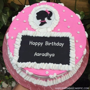 Chocolate Happy Birthday Cake for Aaradhya (GIF) — Download on Funimada.com