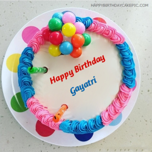 Happy Birthday Gayathri Song with Cake Images