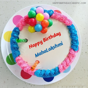 ❤️ Colorful Flowers Birthday Cake For MahaLakshmi